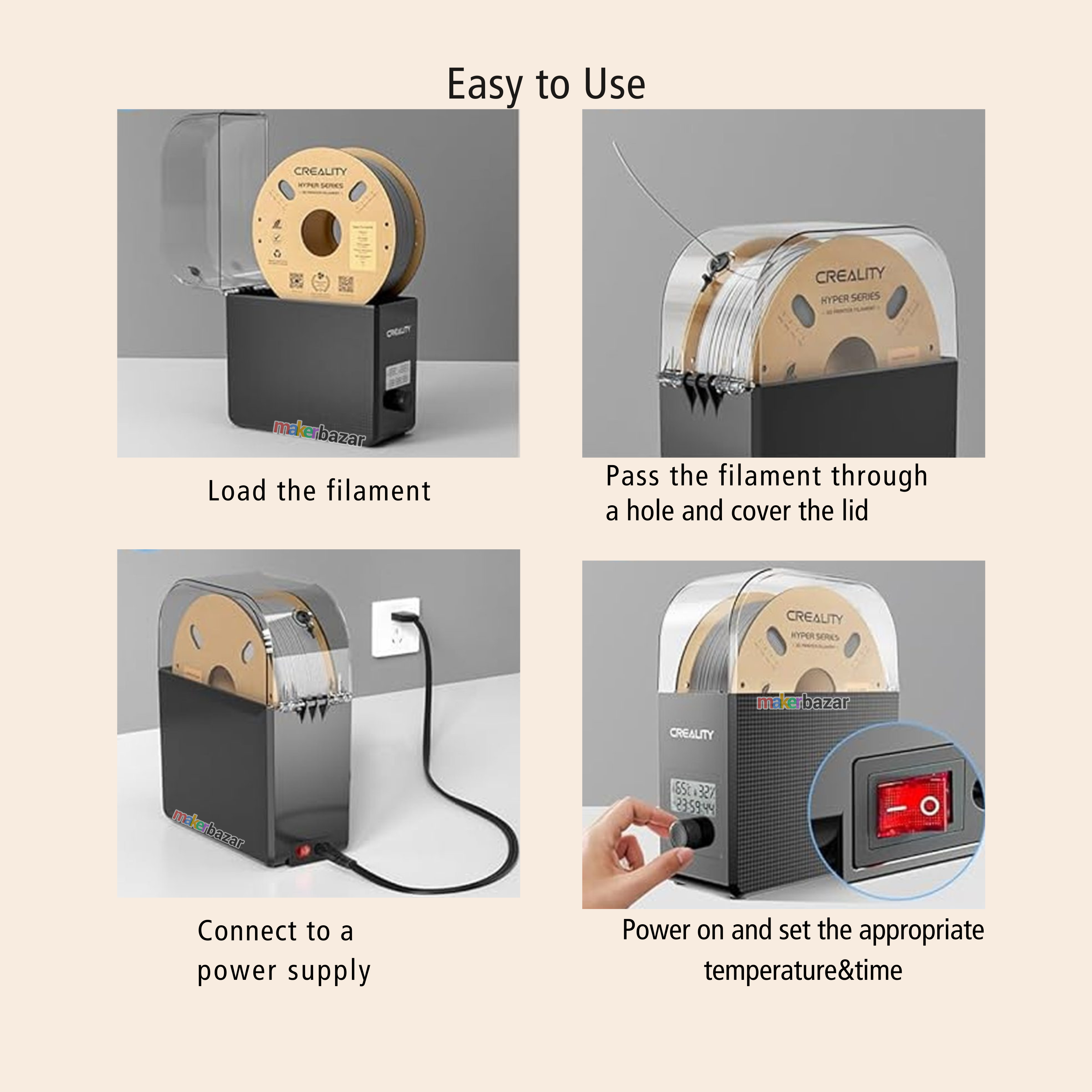 Creality Filament Dry Box 2.0 3D Printer Filament Dryer & Storage