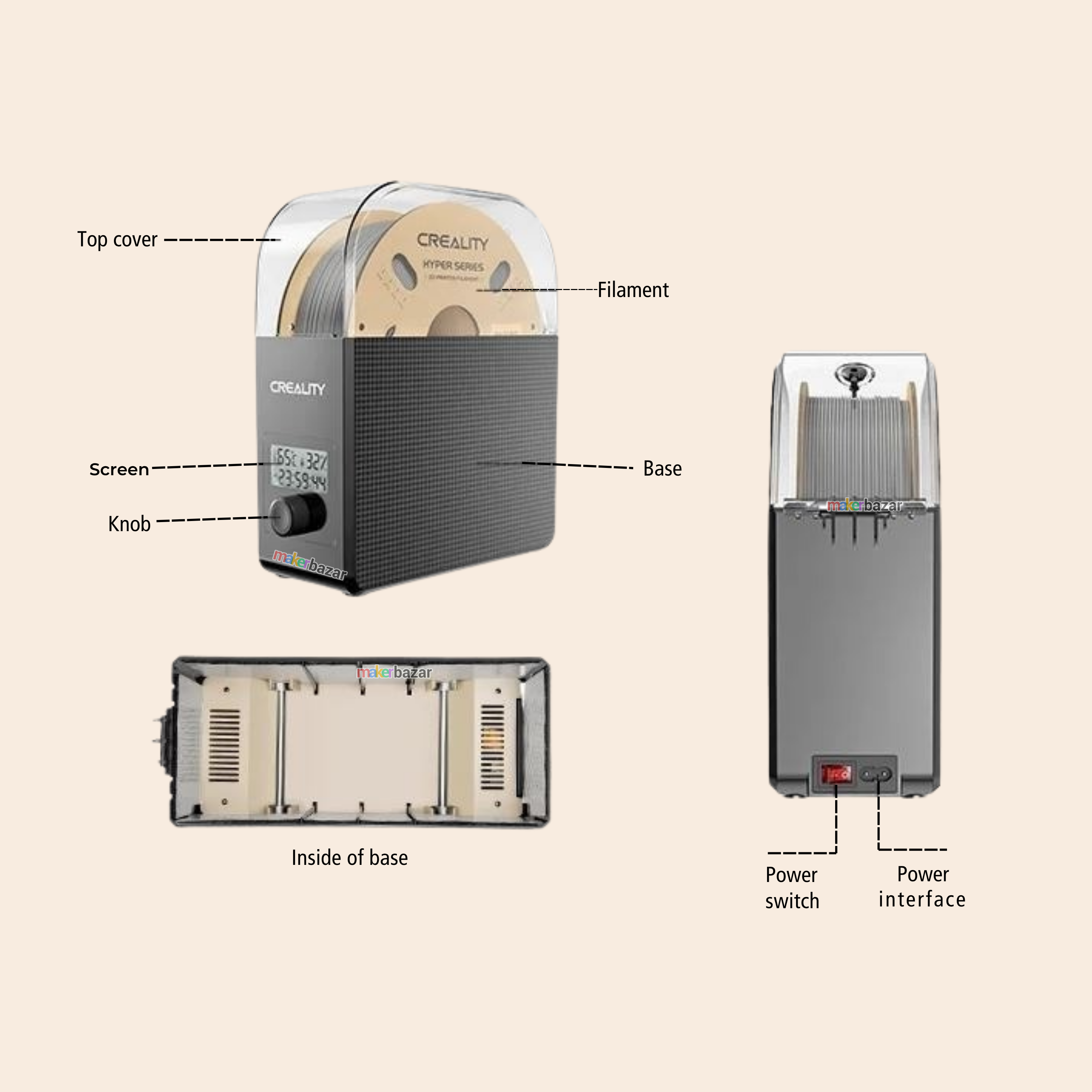 Creality Filament Dry Box 2.0 3D Printer Filament Dryer & Storage
