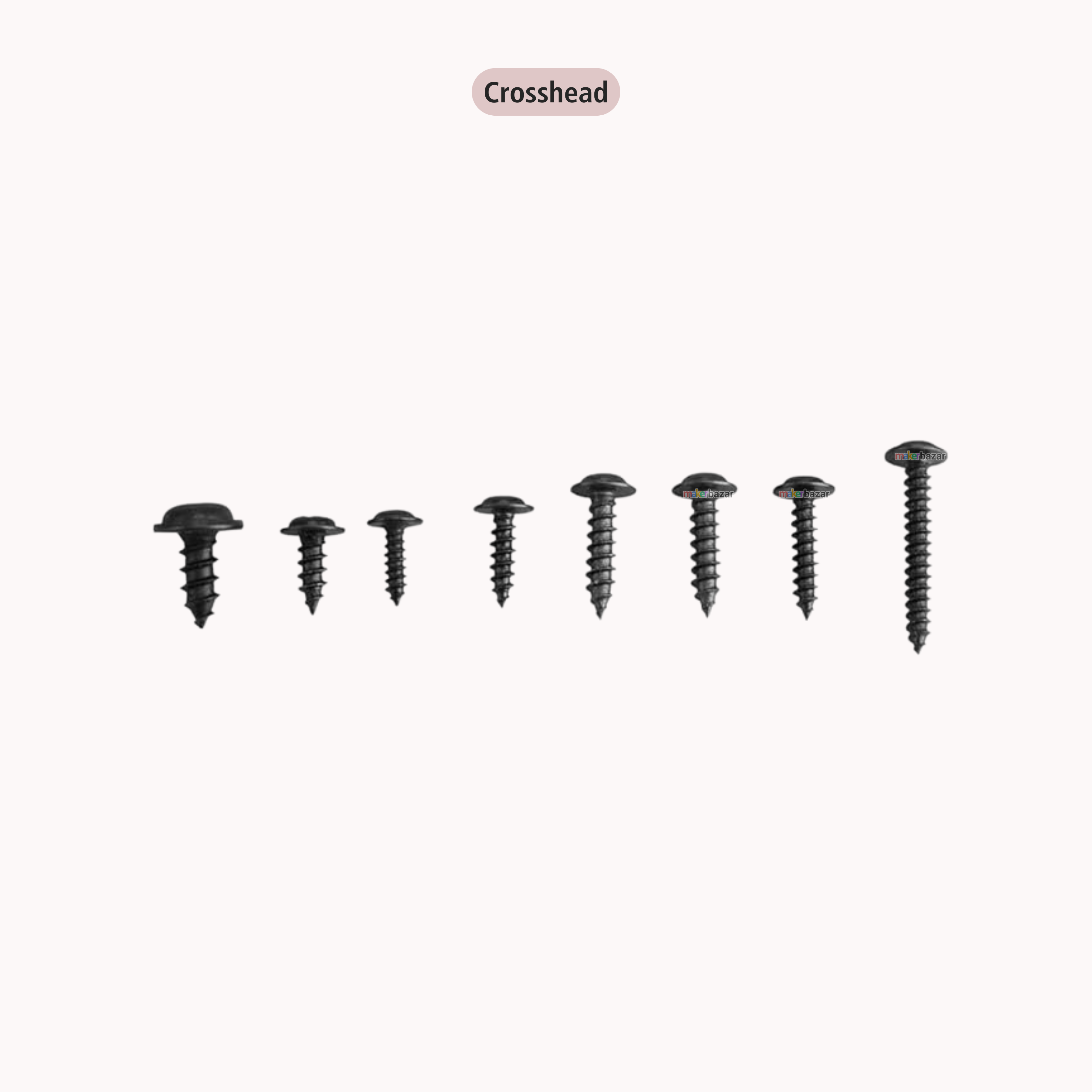 340pcs PWA Crosshead Self-Tapping Screws Kit with Washers