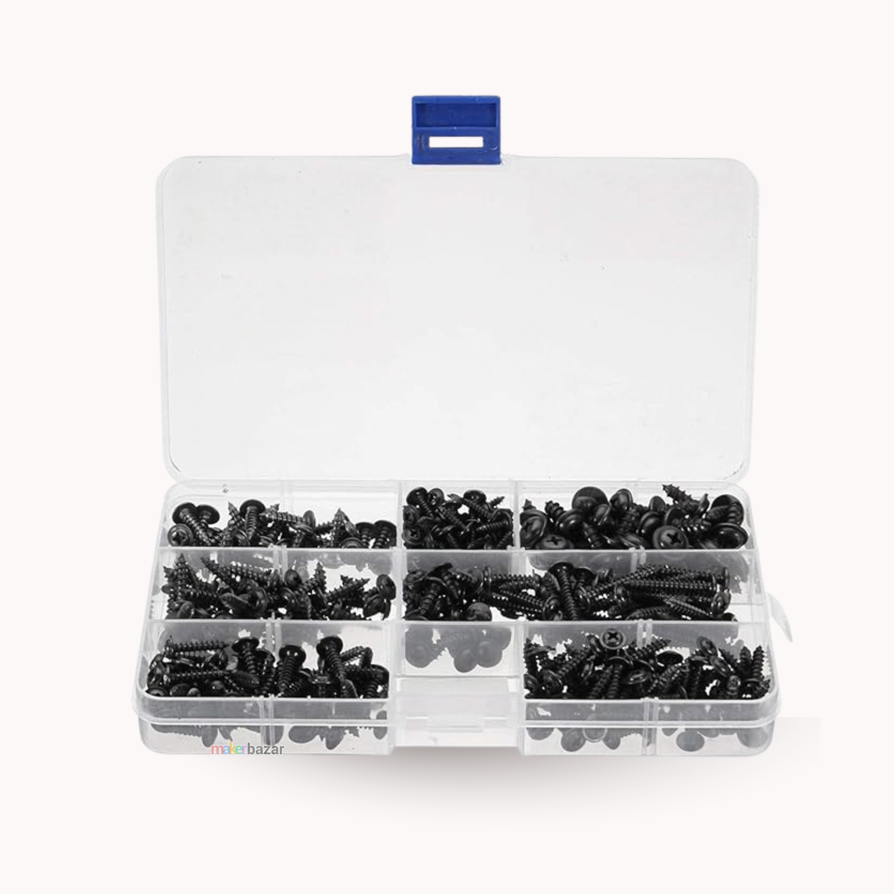 340pcs PWA Crosshead Self-Tapping Screws Kit with Washers