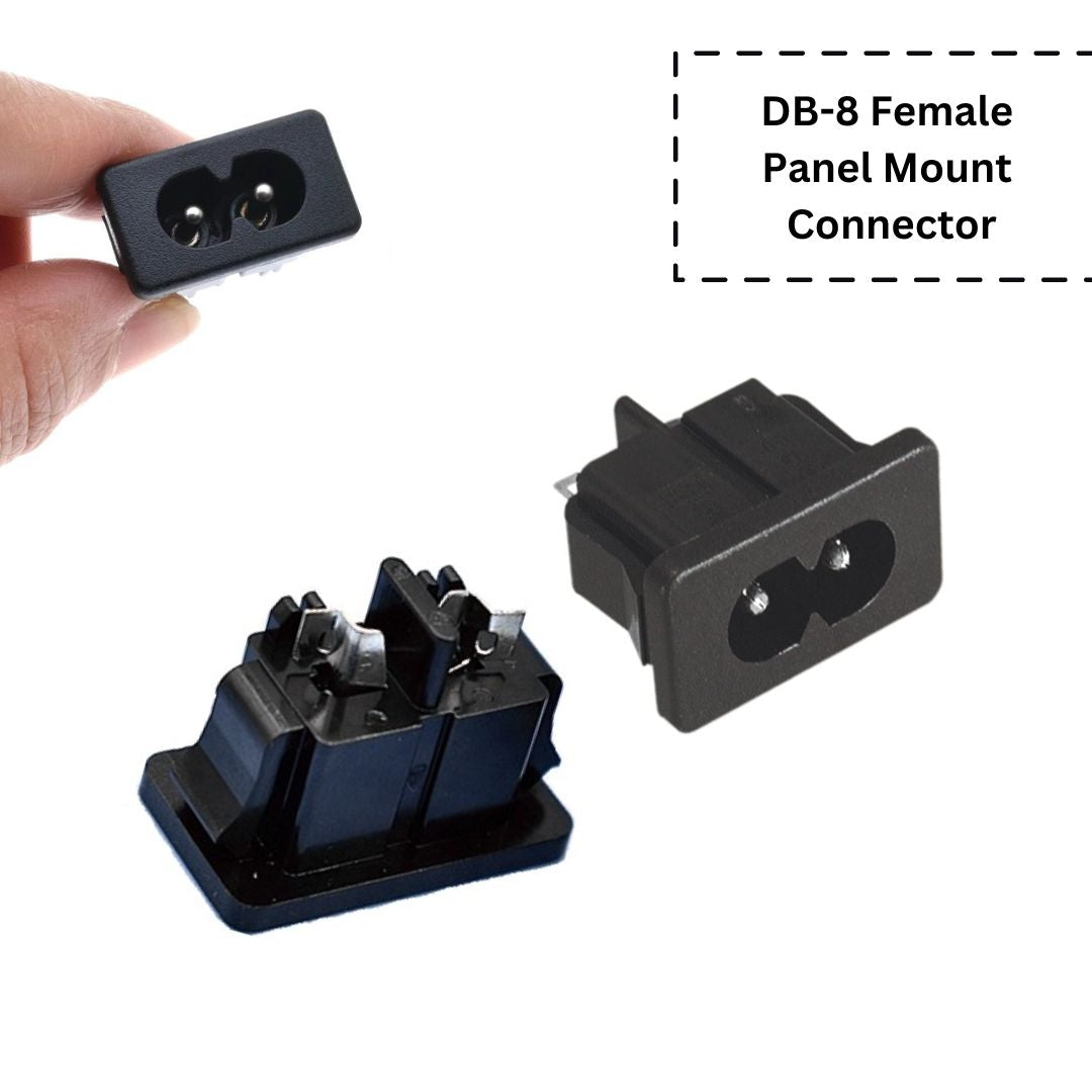 2 Pin DB-8 Female Panel Mount Connector