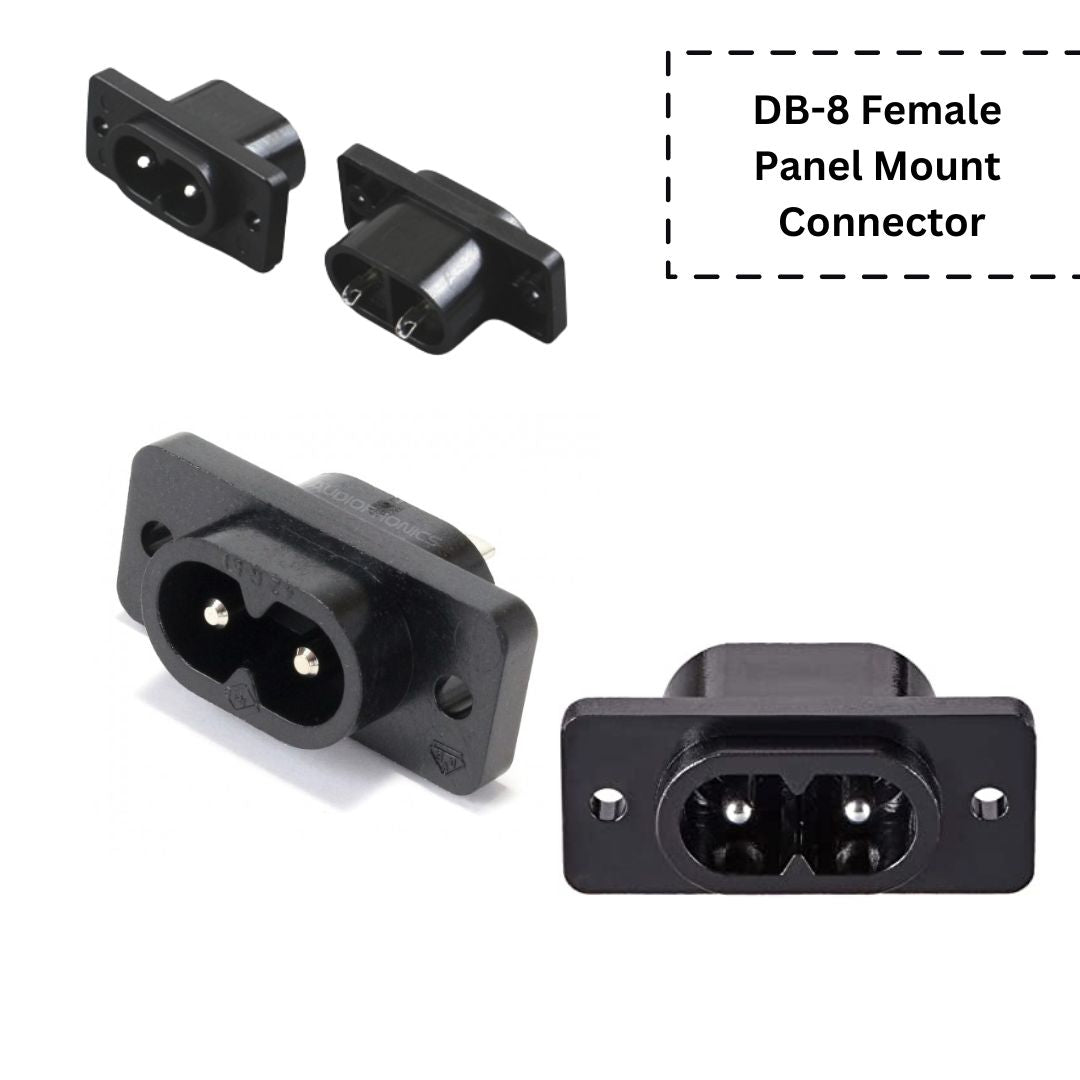 2 Pin DB-8 Female Panel Mount Connector