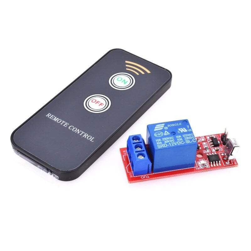 DC 1-Channel Infrared Relay Module with IR Remote Switch Control