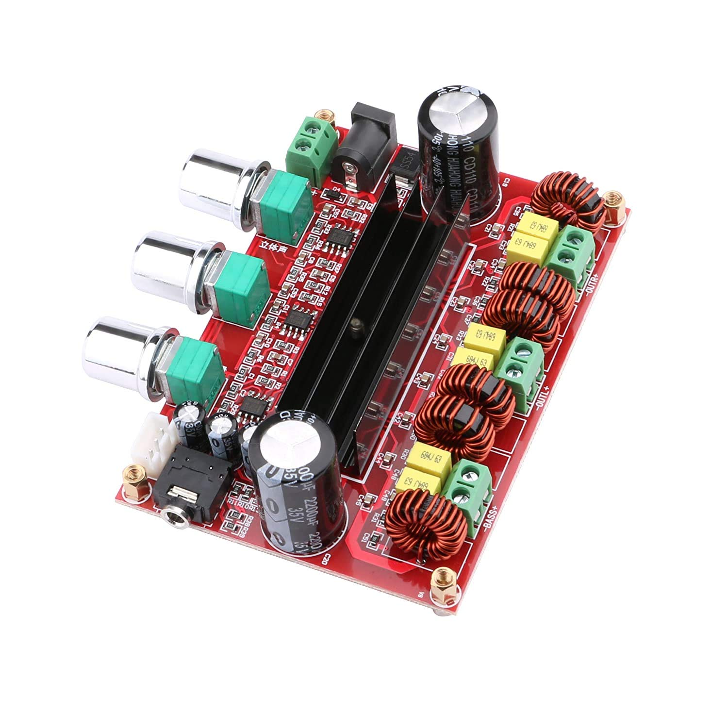 DC12-24V TPA3116D2 Amplifier Board 50WX2+100W 2.1 Channel Digital Power Amplifiers