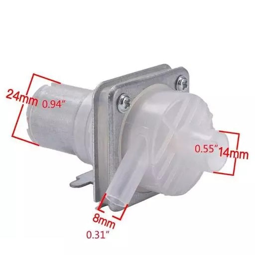 DC 8-12V Micro Water Suction Pump Motor for Electric Dispenser (With Metal Clamp)