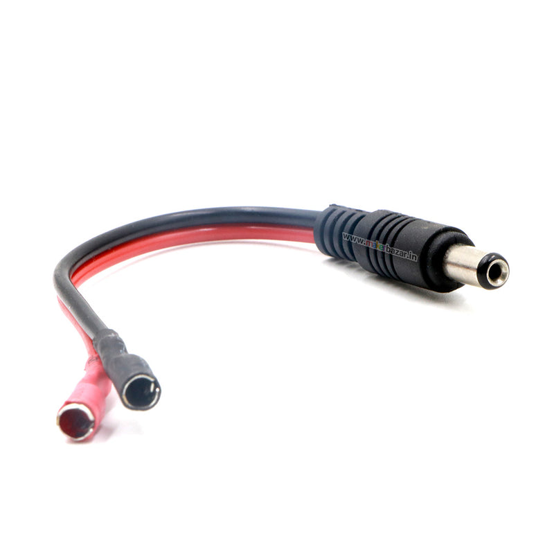 DC Male Jack 5.5×2.1mm Power Wire With Female Bullet Connector
