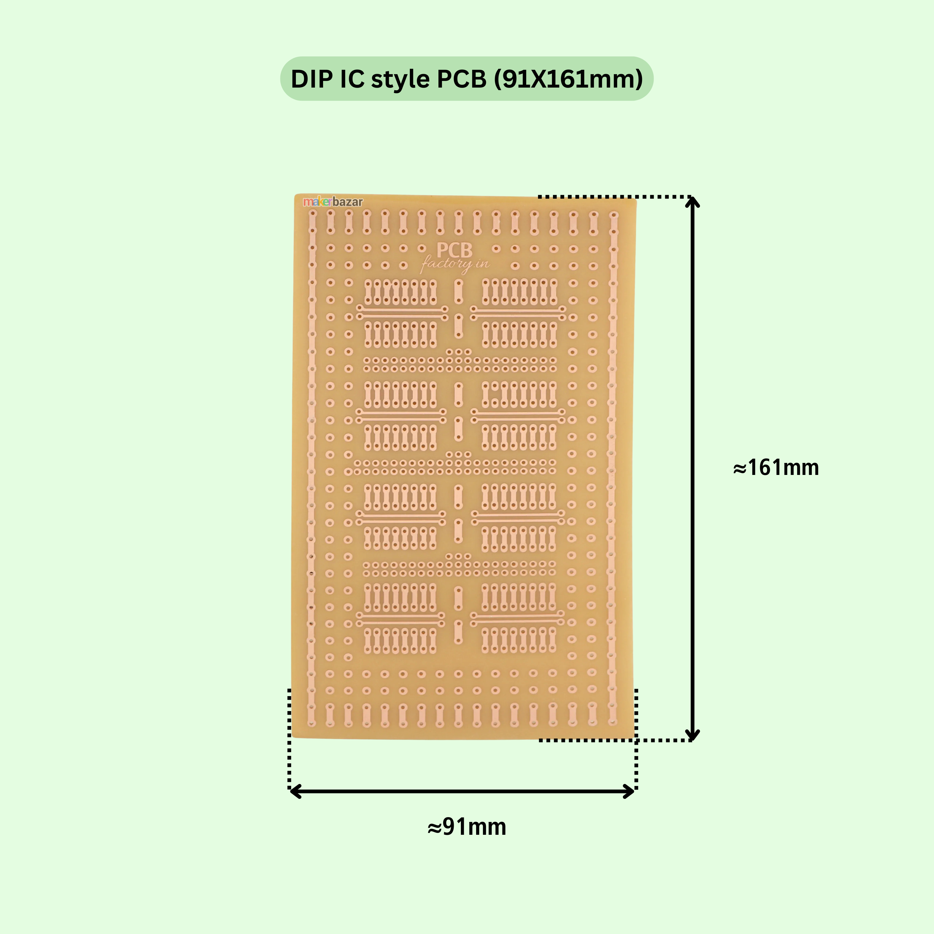 Fast Prototyping: Perforated Vero Board PCB Single Sided Printed Circuit Zero Board - Copper