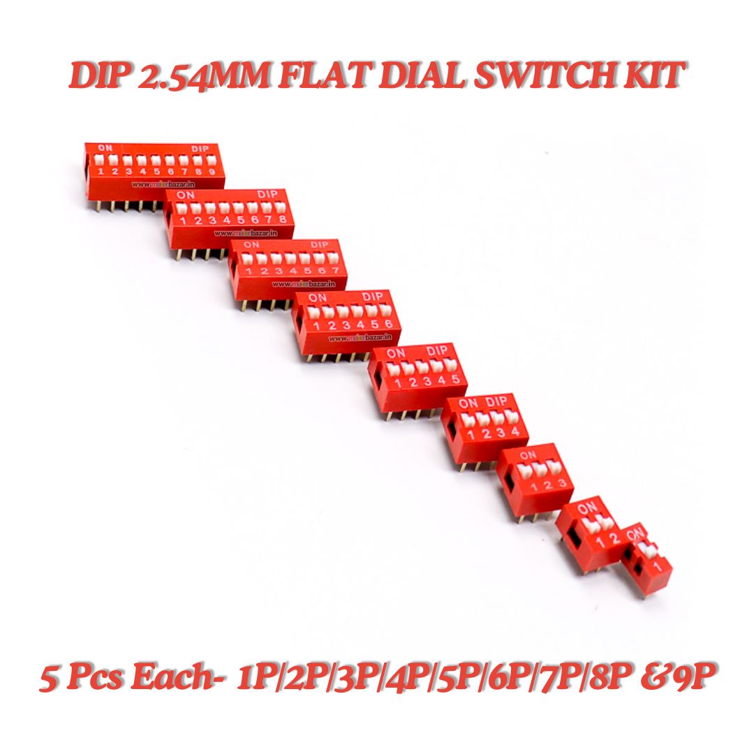 DIP 2.54MM Flat Dial Switch Kit