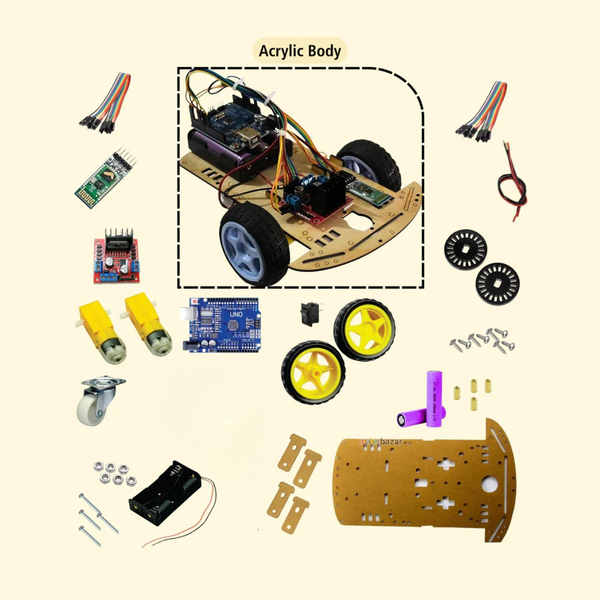DIY Bluetooth Controlled Arduino Robot Kit