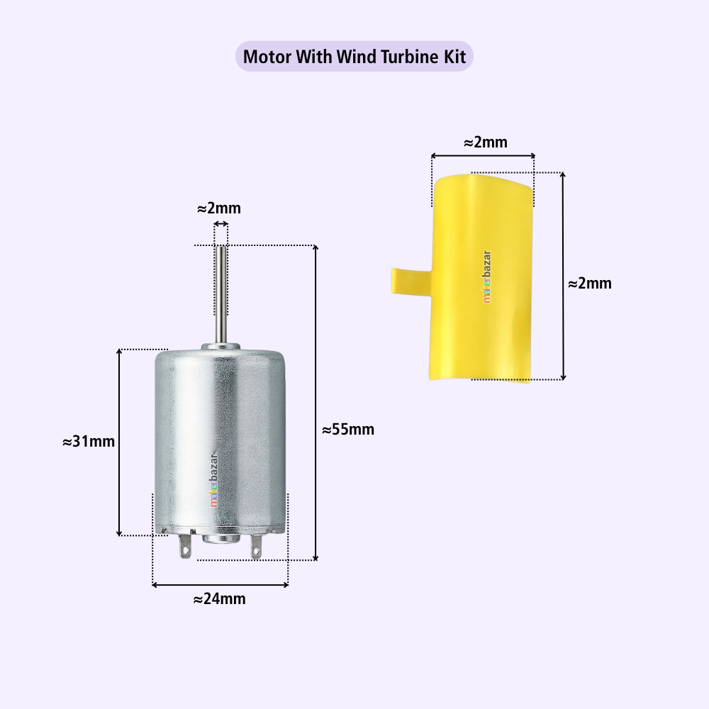 DIY Mini Vertical Axis Wind Turbine Generator Kit with Motor