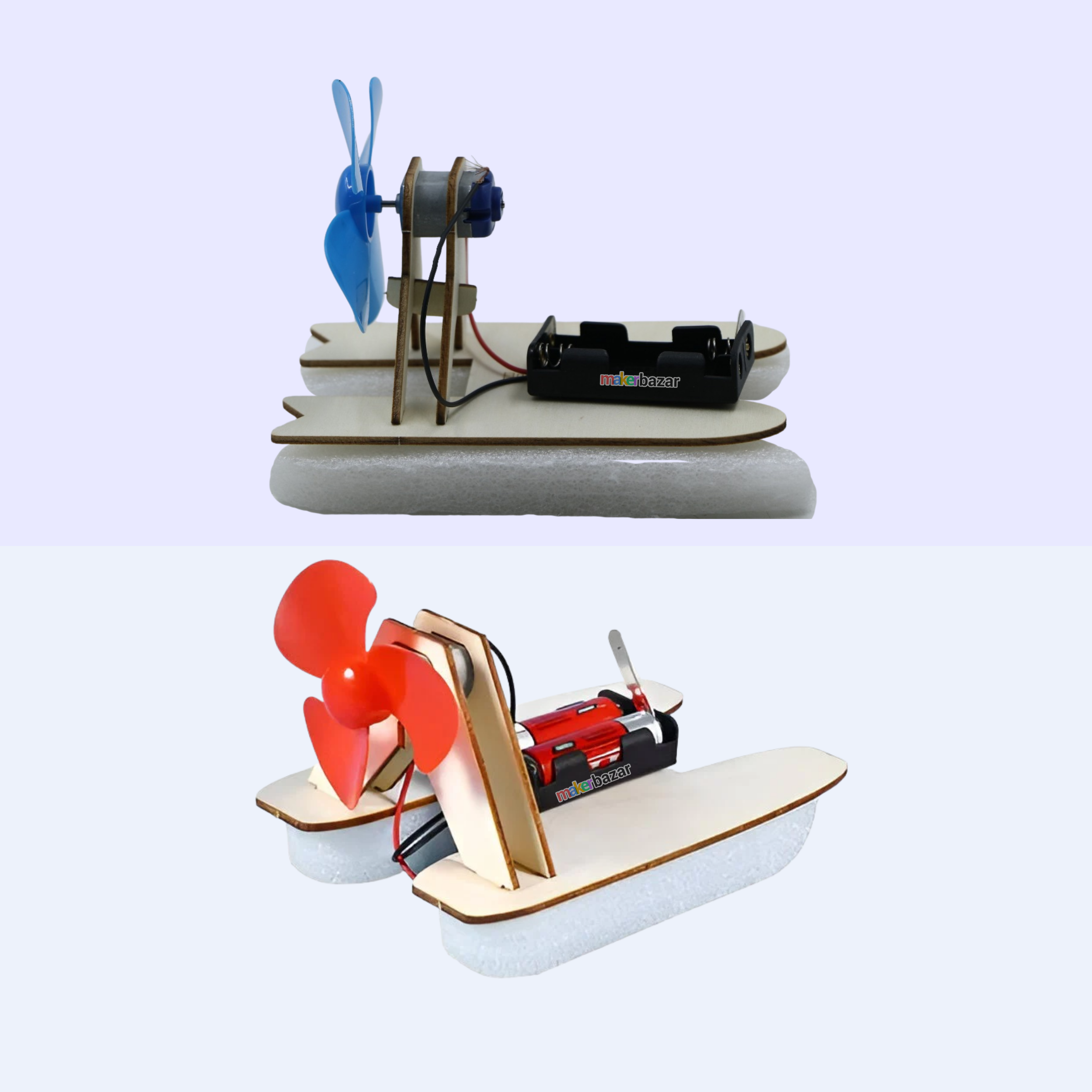 DIY Wooden Hovercraft Electric Wind Power Boat STEM Learning Kit