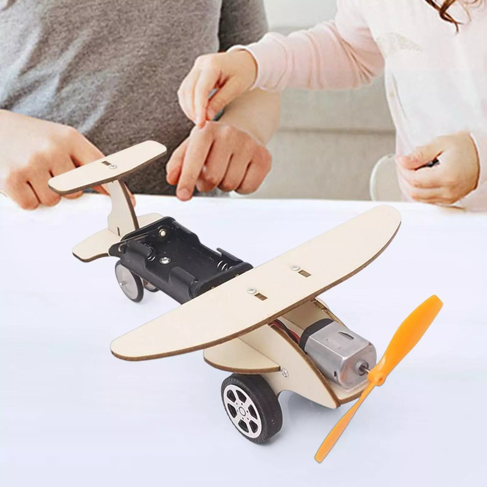 Wooden DIY Aero-Plane Learning Toy Science Kit