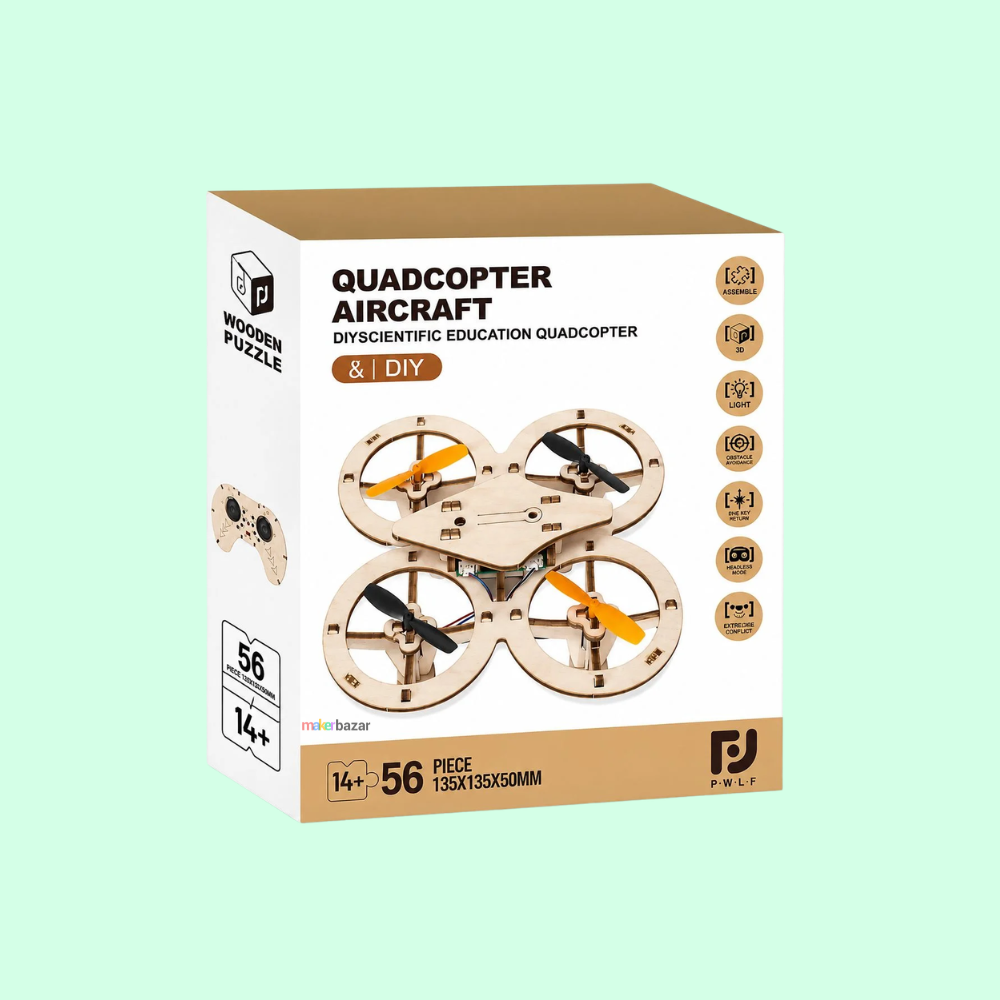 56pcs DIY Wooden Quadcopter Drone Kit STEM Educational Kit