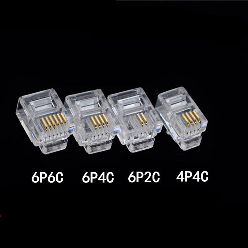 Generic Rj11 Connector RJ11 6P2C & RJ11 6P6C Male Telephone Plug Connectors