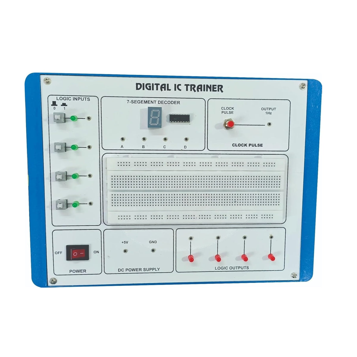 Digital Master Trainner Box Digital IC Trainer Kit with Breadboard & Logic Inputs | Makerbazar