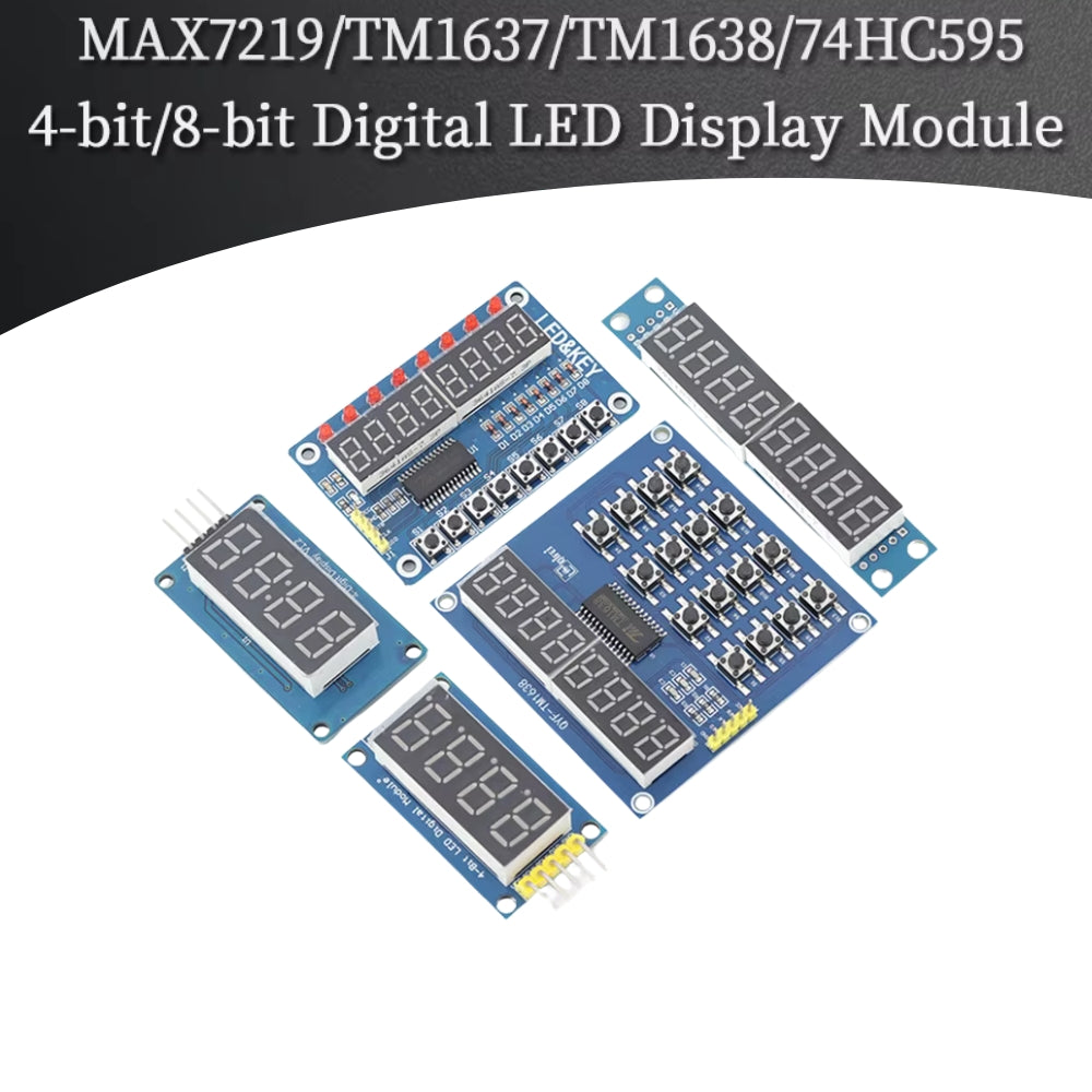 Buy 7-Segment LED Display Control Module | MAX7219 & 74HC595 for Arduino