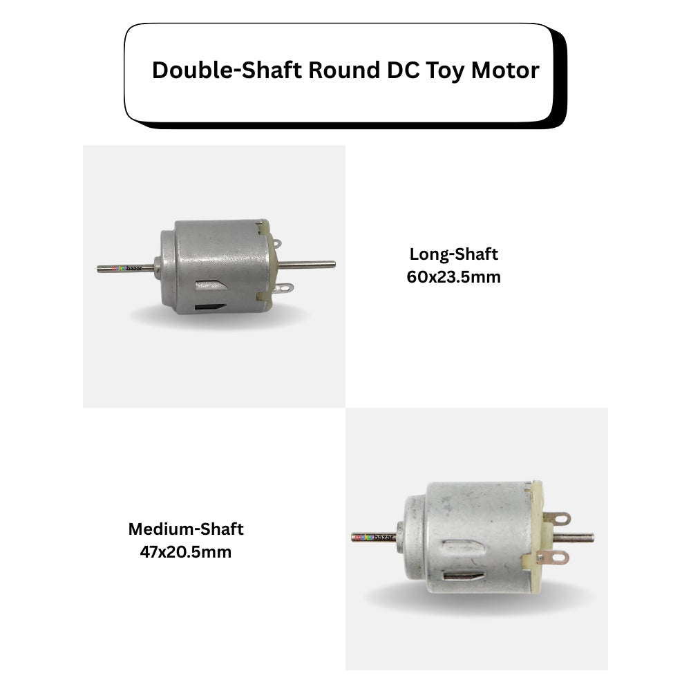 Double-Shaft Round DC Toy Motor