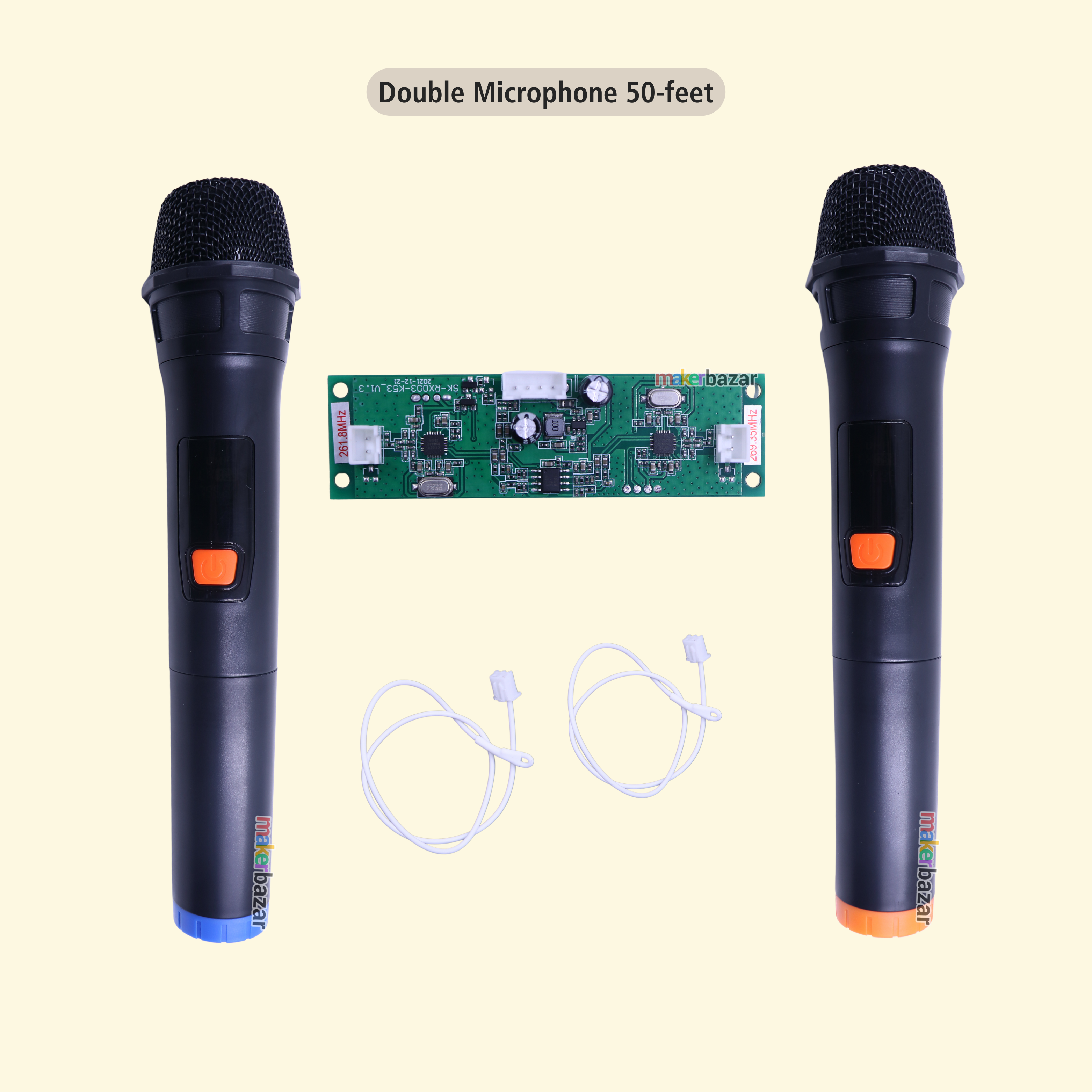 Wireless Microphone with Portable Receiver Module (Single/Dual)