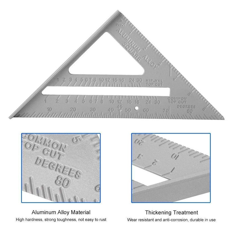 Multiscale Triangle Ruler Buy Double-Sided Scale 45-Degree Triangle Ruler | 7-Inch Aluminum Alloy ...
