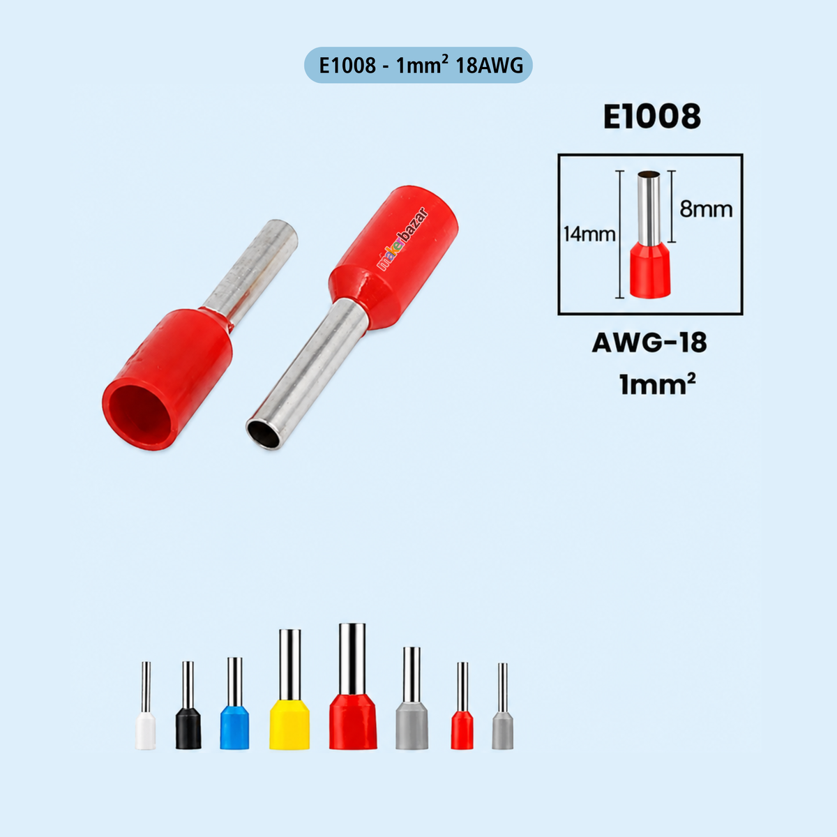 Copper Ferrule Insulated Cord End Terminals Crimp