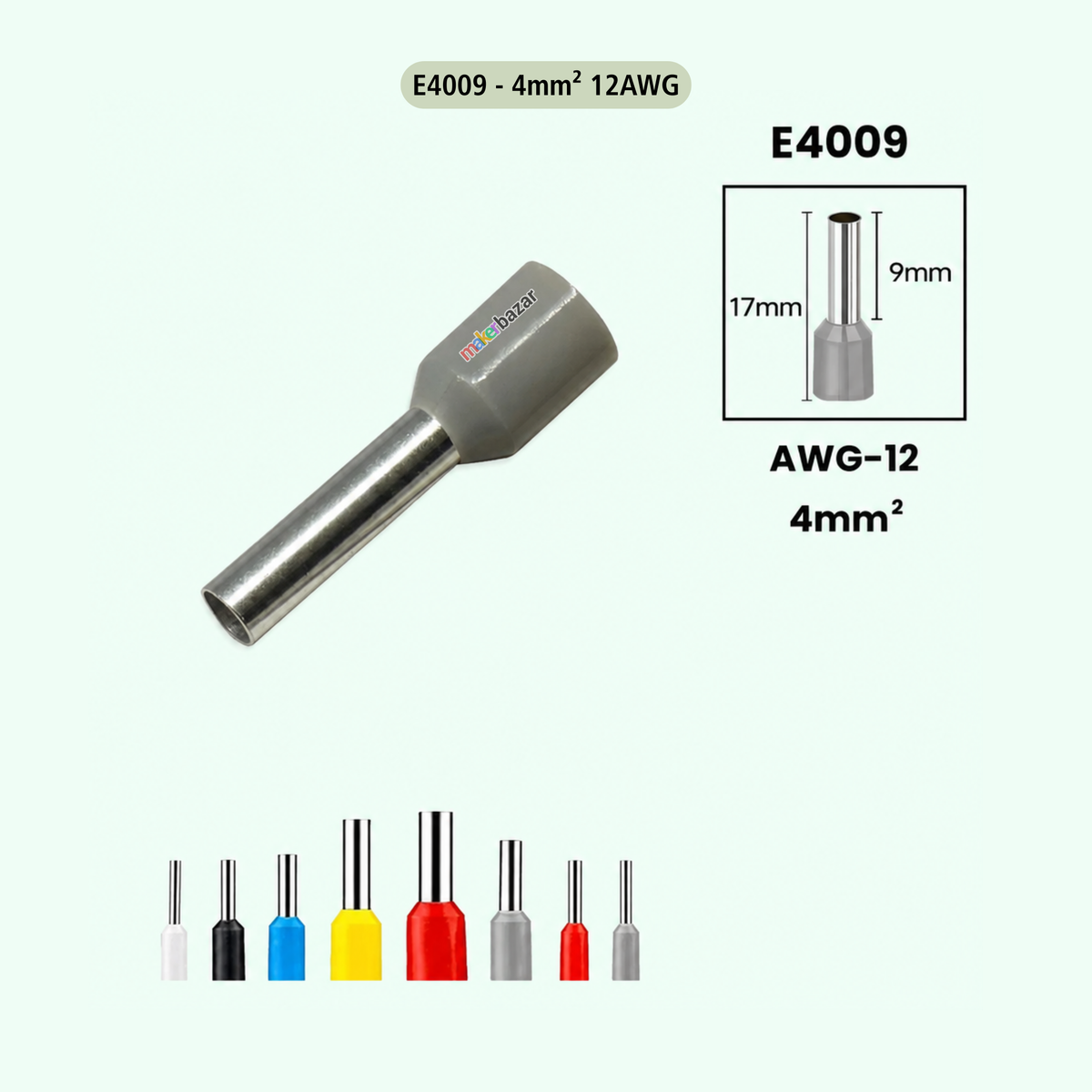 Copper Ferrule Insulated Cord End Terminals Crimp
