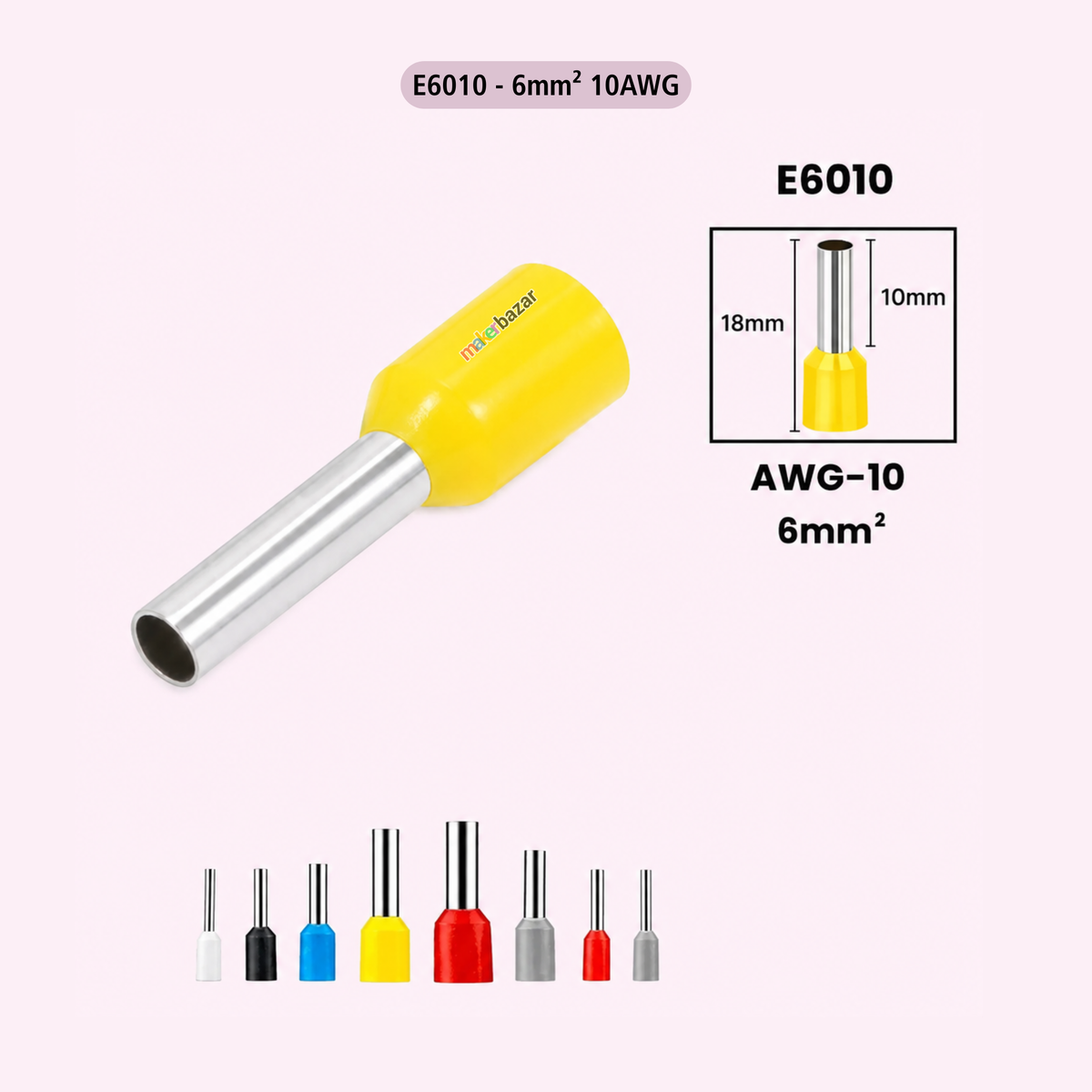 Copper Ferrule Insulated Cord End Terminals Crimp
