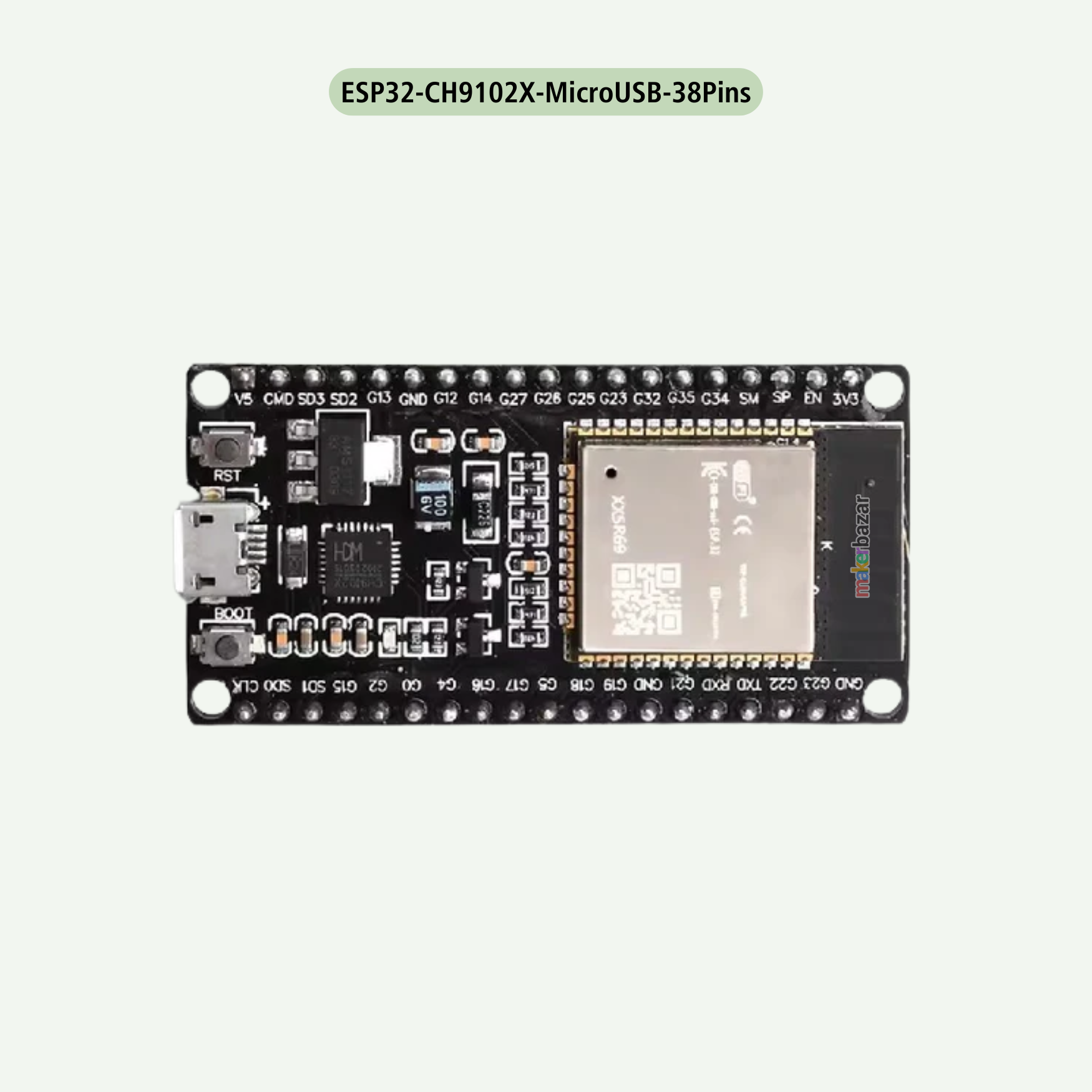 ESP32 WROOM WiFi BLE Bluetooth IOT Node MCU Board