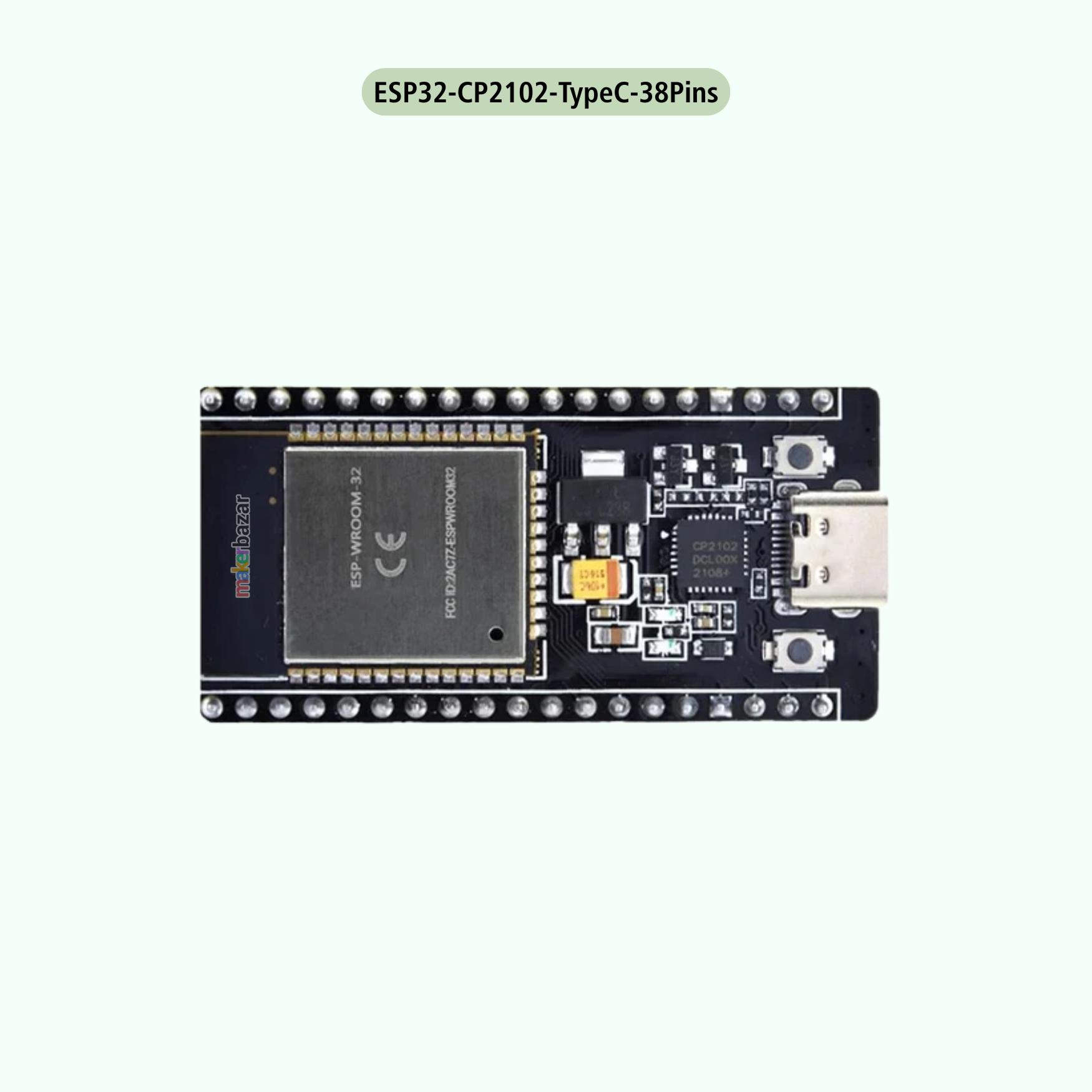 ESP32 WROOM WiFi BLE Bluetooth IOT Node MCU Board
