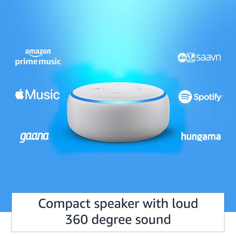 Refurbished 3rd Gen Echo Dot Smart Speaker - White