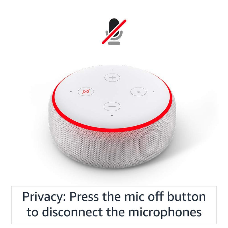 Refurbished 3rd Gen Echo Dot Smart Speaker - White
