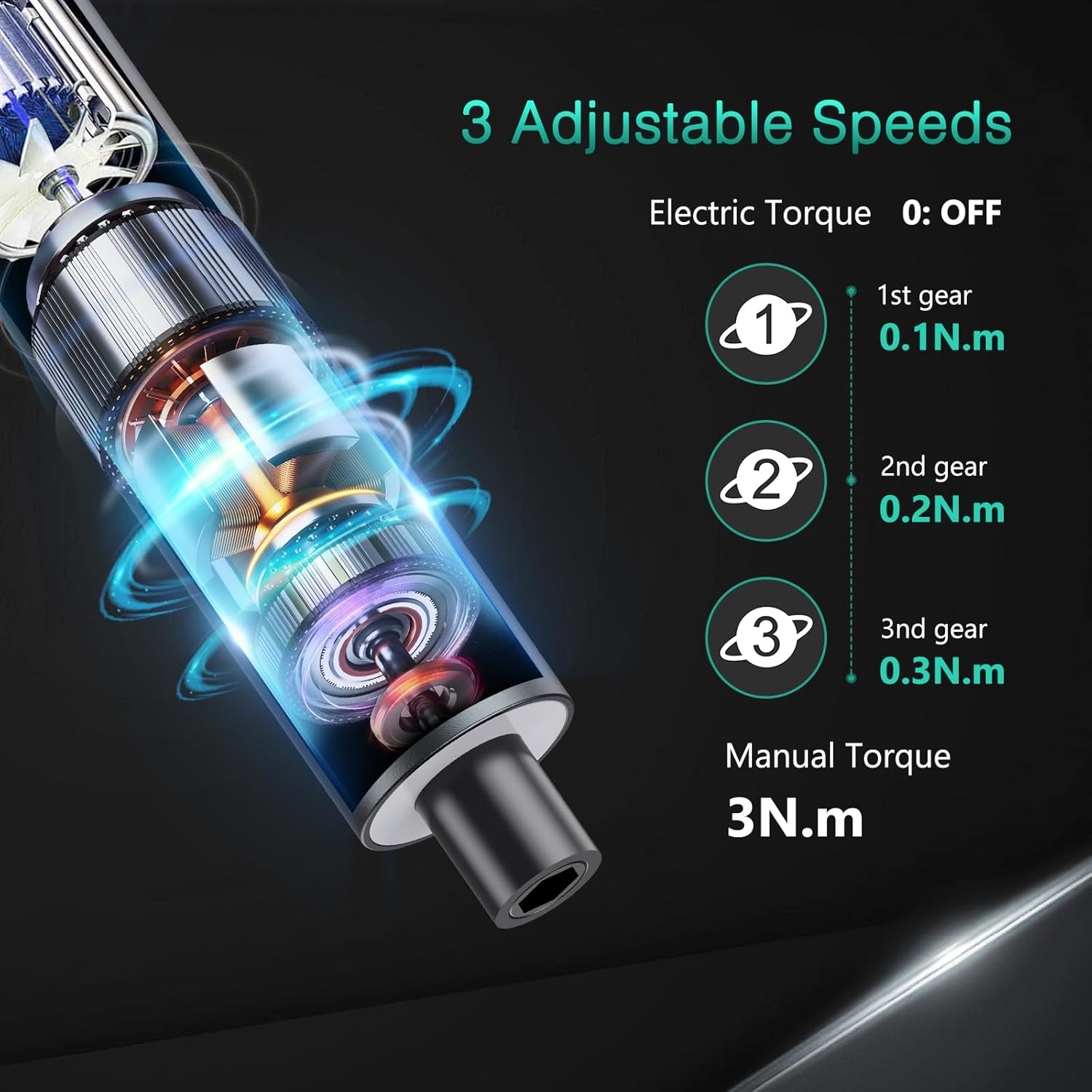 62-in-1 Rechargeable Cordless Mini Electric Screwdriver Set With 3 Adjustable Gears