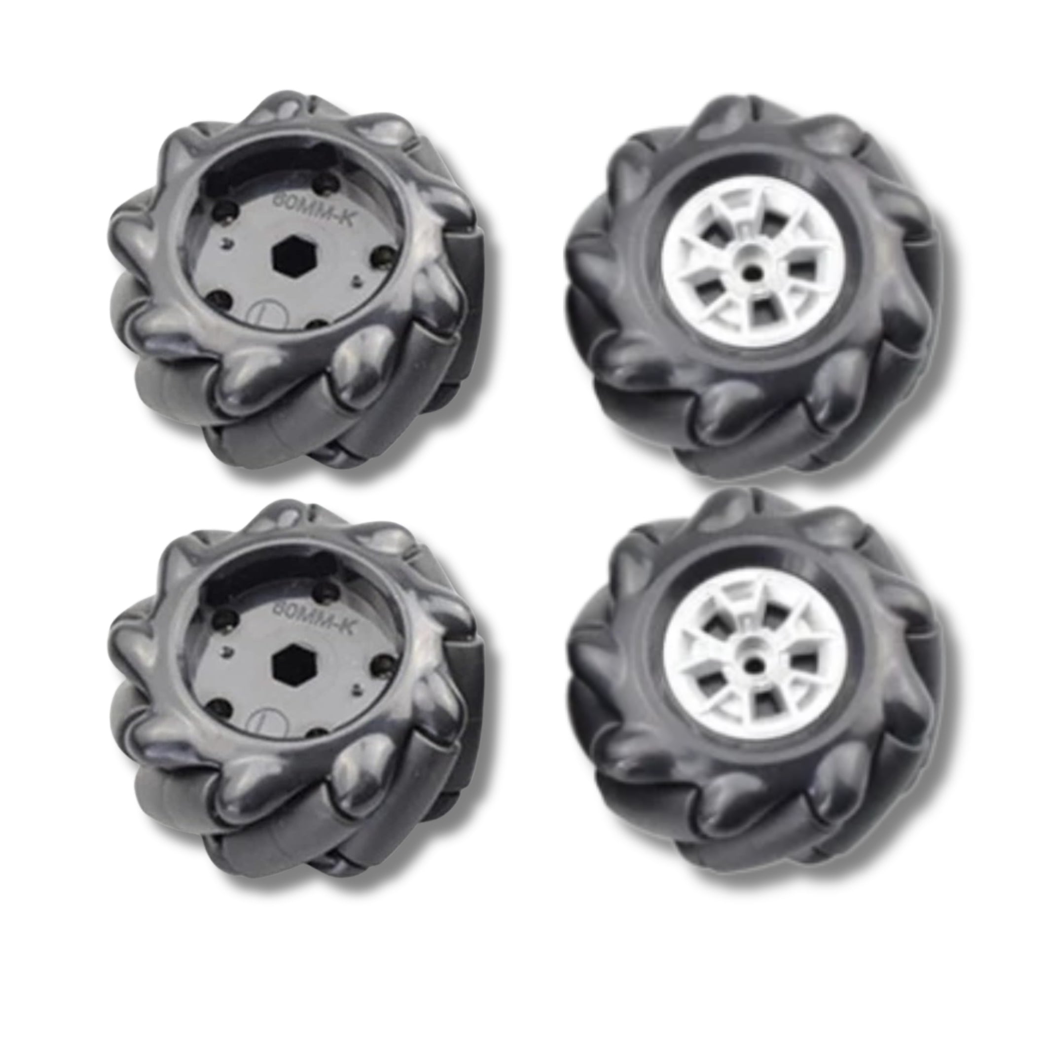 60mm-K 60x30mm Mecanum Omni-Directional Wheel for TT Motors (Set of 4pcs)