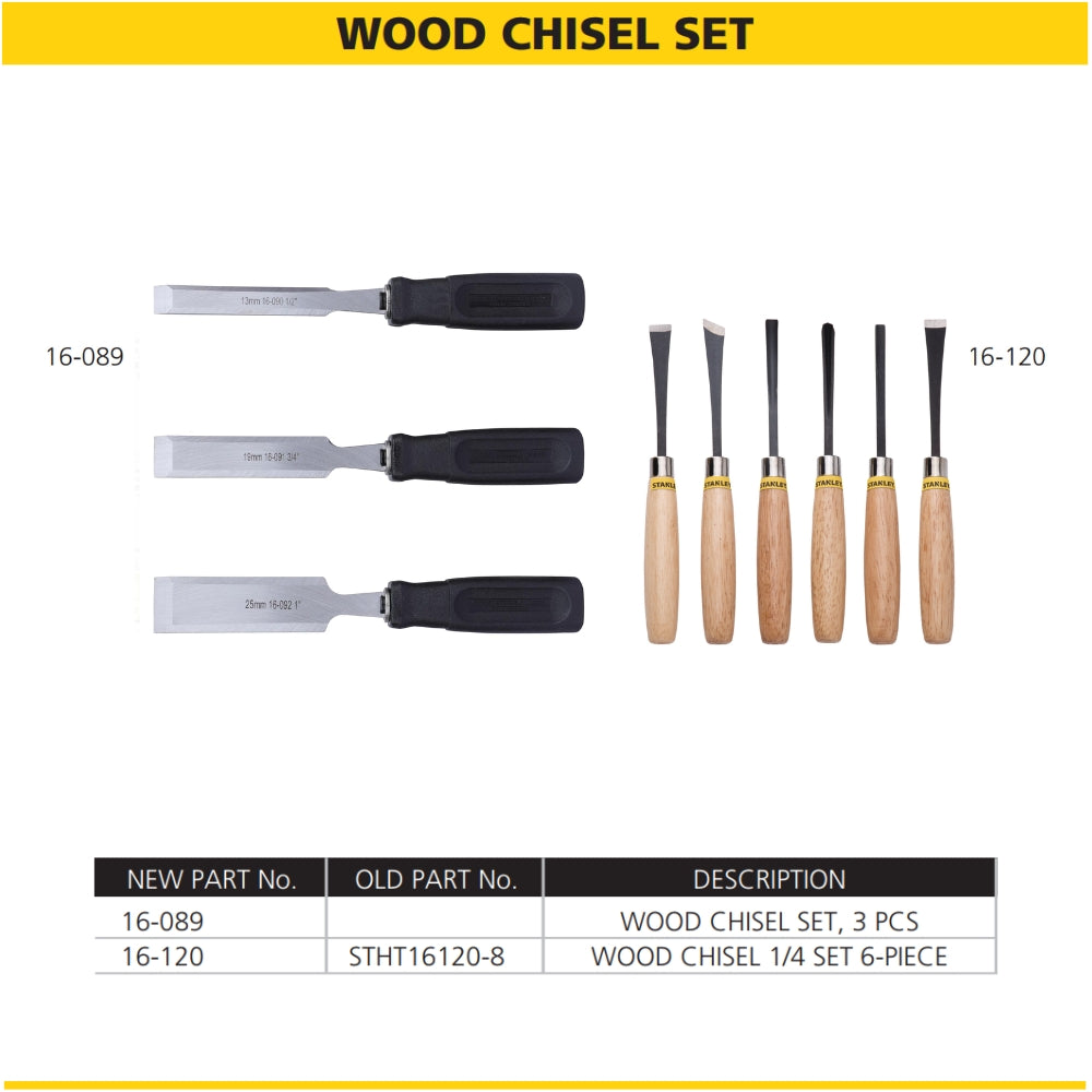Stanley Wood Chisel Set for DIY