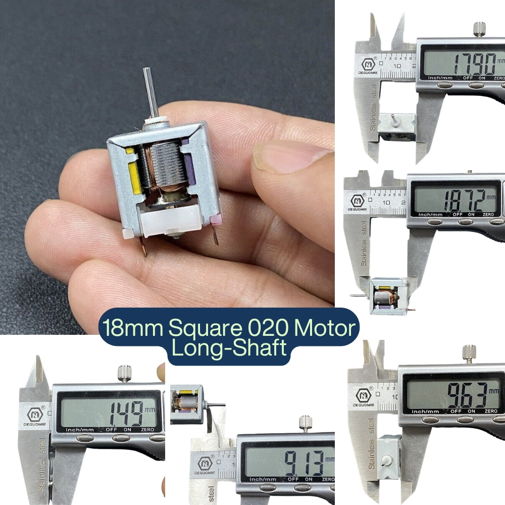 Square Unit Motor Micro 18mm Square Bare 020 Motor DC 1.5V 3V 6V High Speed Toy Car Moto
