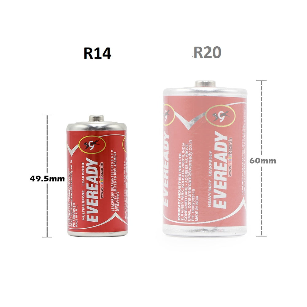 Eveready Heavy Duty 1035 R14S 1.5v Size-C Cell Non-Rechargeable Batter