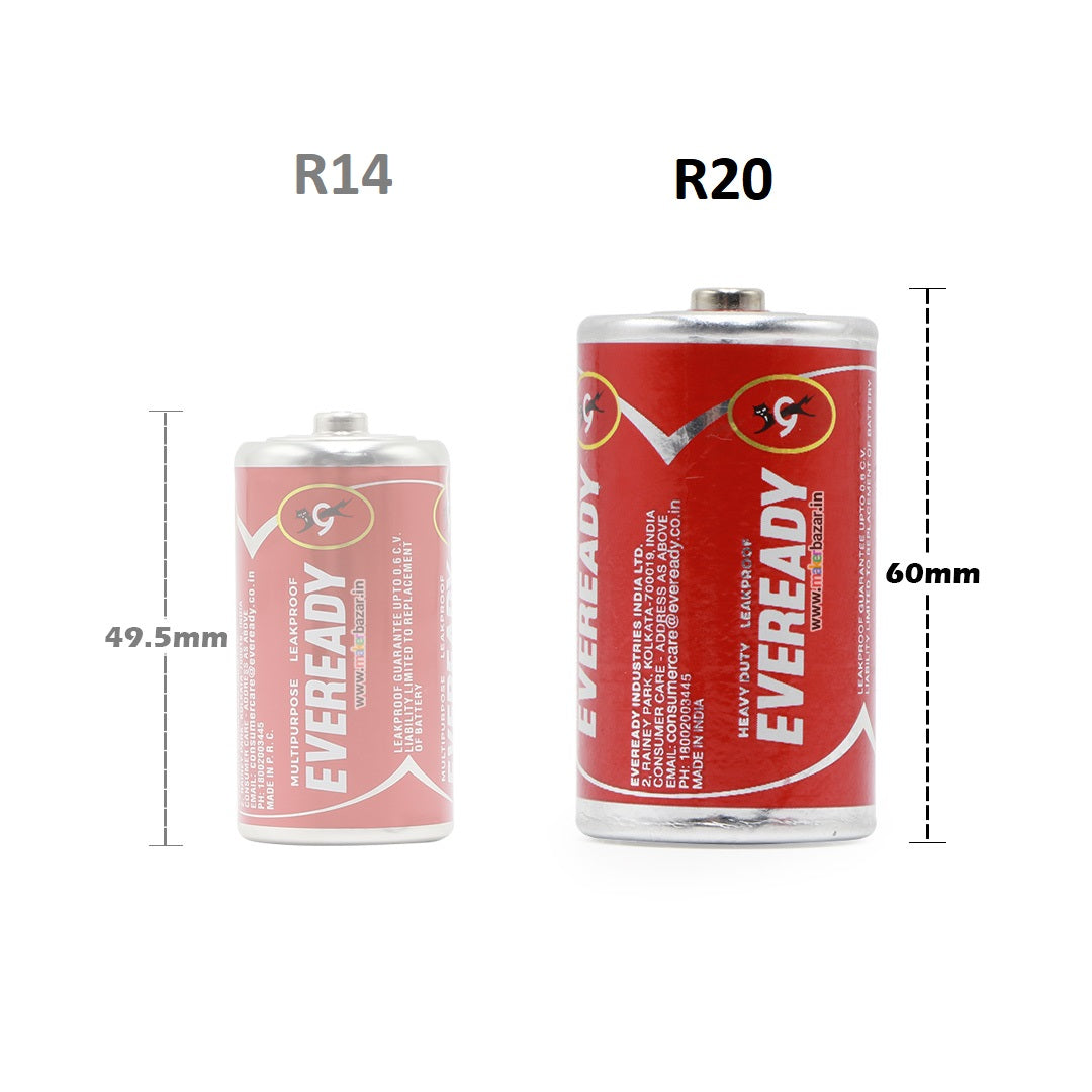 Eveready Heavy Duty 1050 R20 1.5v D Cell Non-Rechargeable Battery