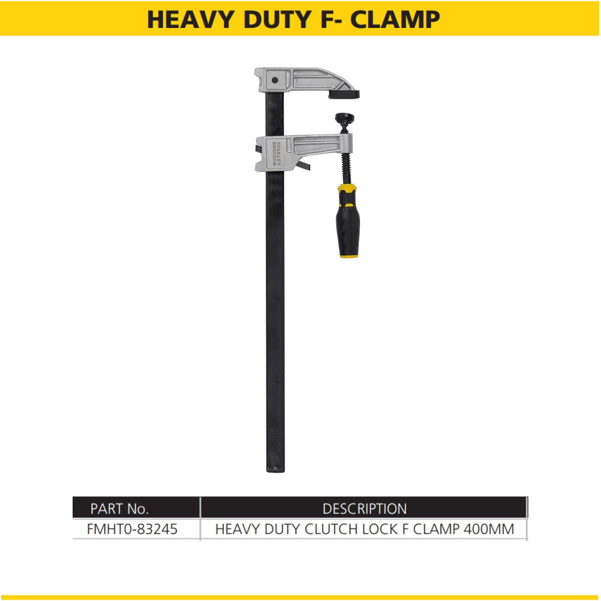 Stanley Fatmax Heavy-Duty Clutch-Lock F-Clamp
