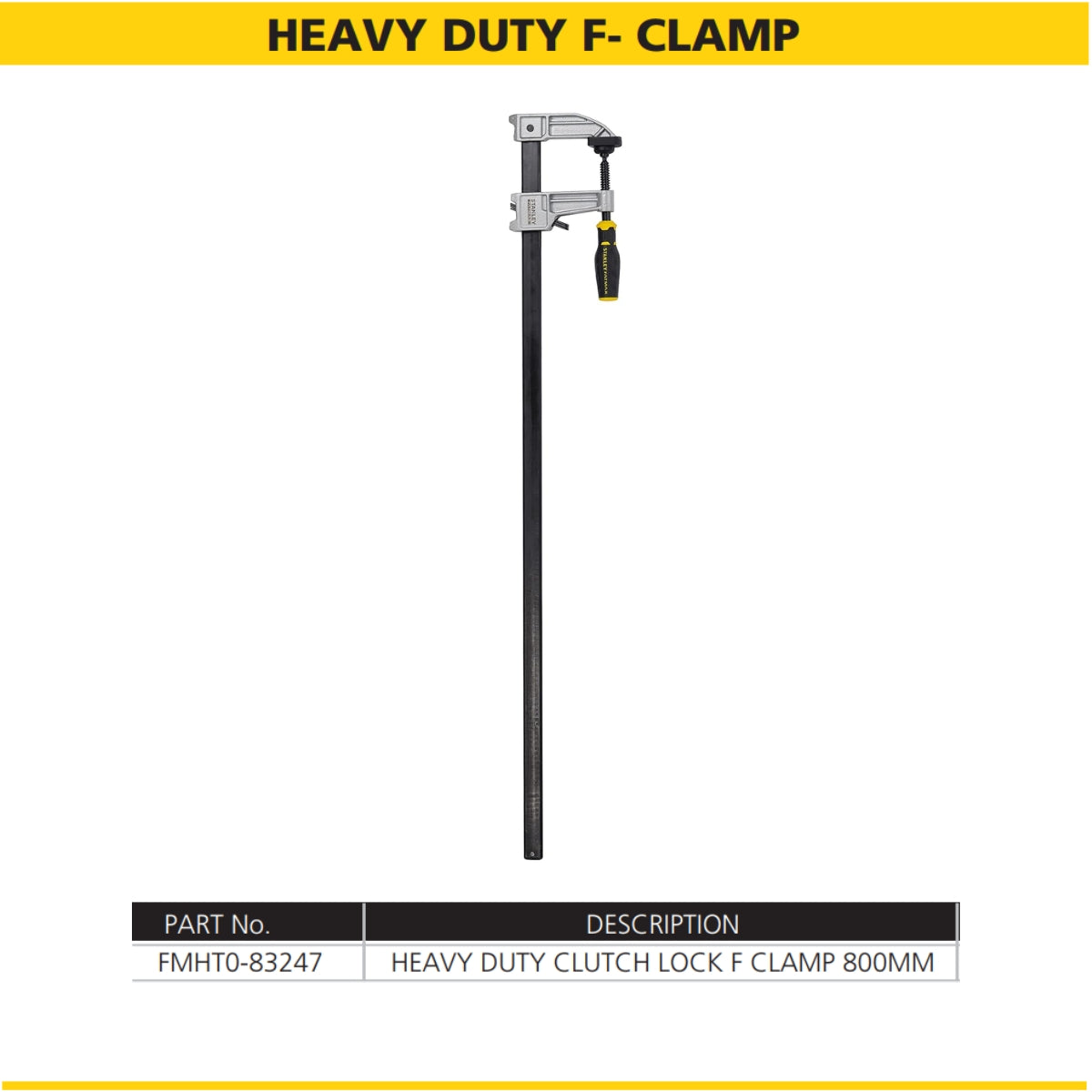 Stanley Fatmax Heavy-Duty Clutch-Lock F-Clamp