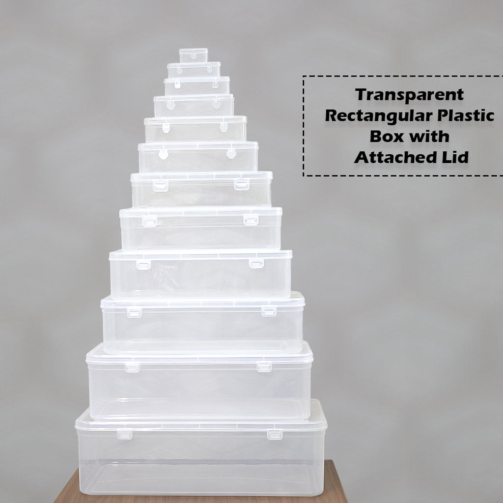 Transparent Rectangular Plastic Box - Durable Storage Solutions