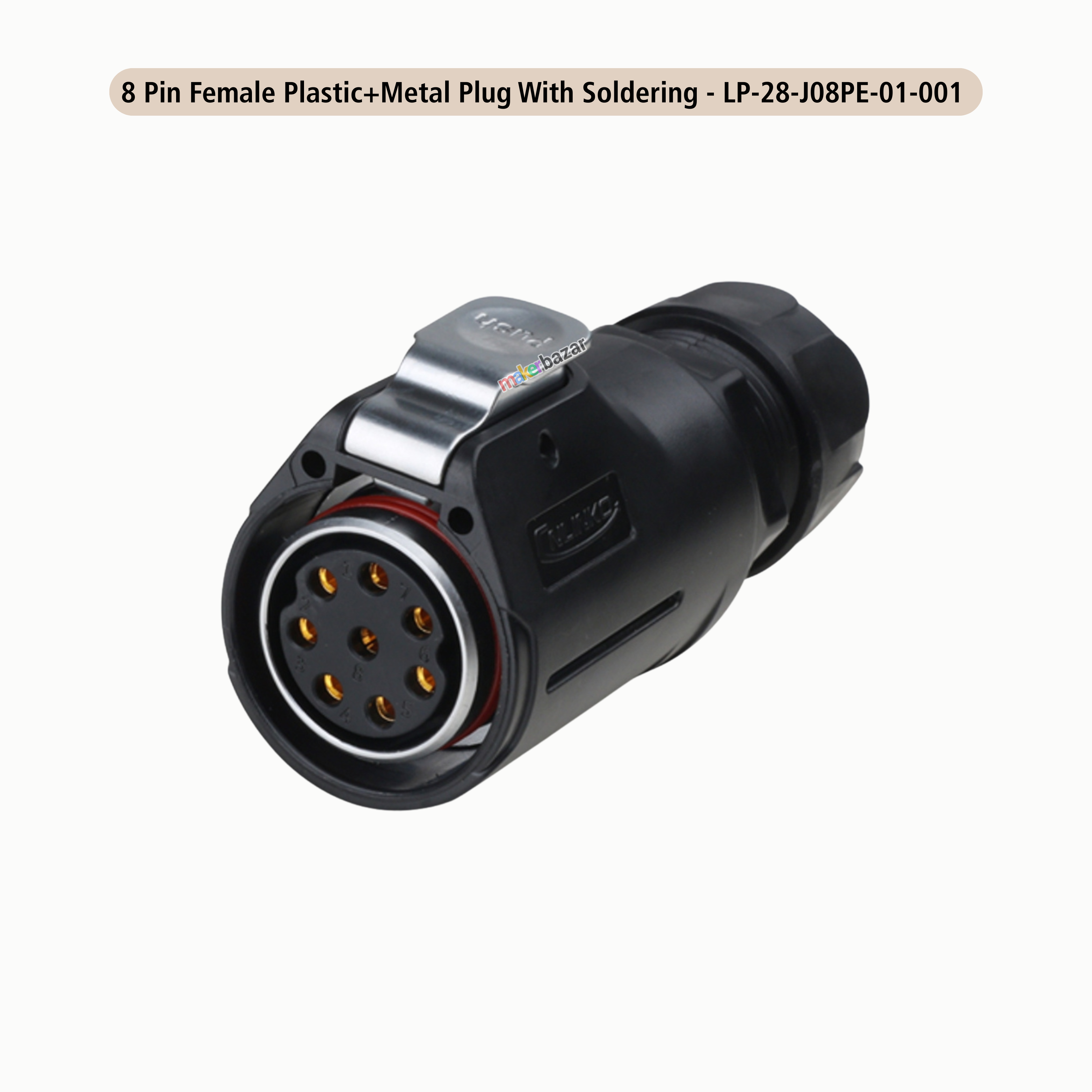 CNLINKO LP28 8-Pin 15A Circular Waterproof Aviation Plug Signal Connector