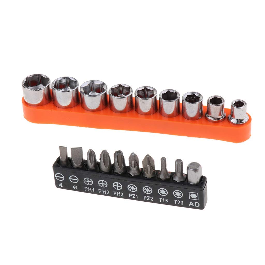 [Type 2] Flexible Drill Bit Extension Shaft with Screwdriver Bits & Socket Set