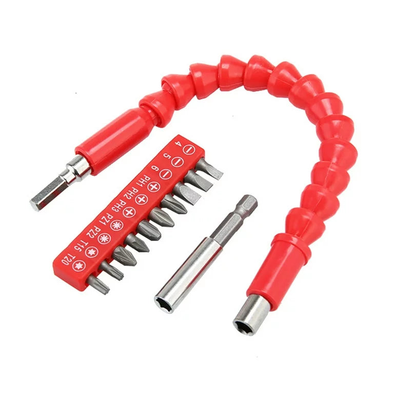 [Type 1] Flexible Drill Bit Extension Shaft with Screwdriver Bits Set