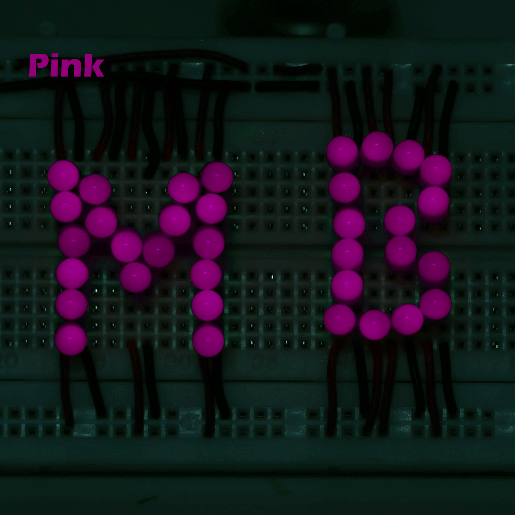 4.8mm 360 Degree Diffused Pink LEDs | Pack of 100