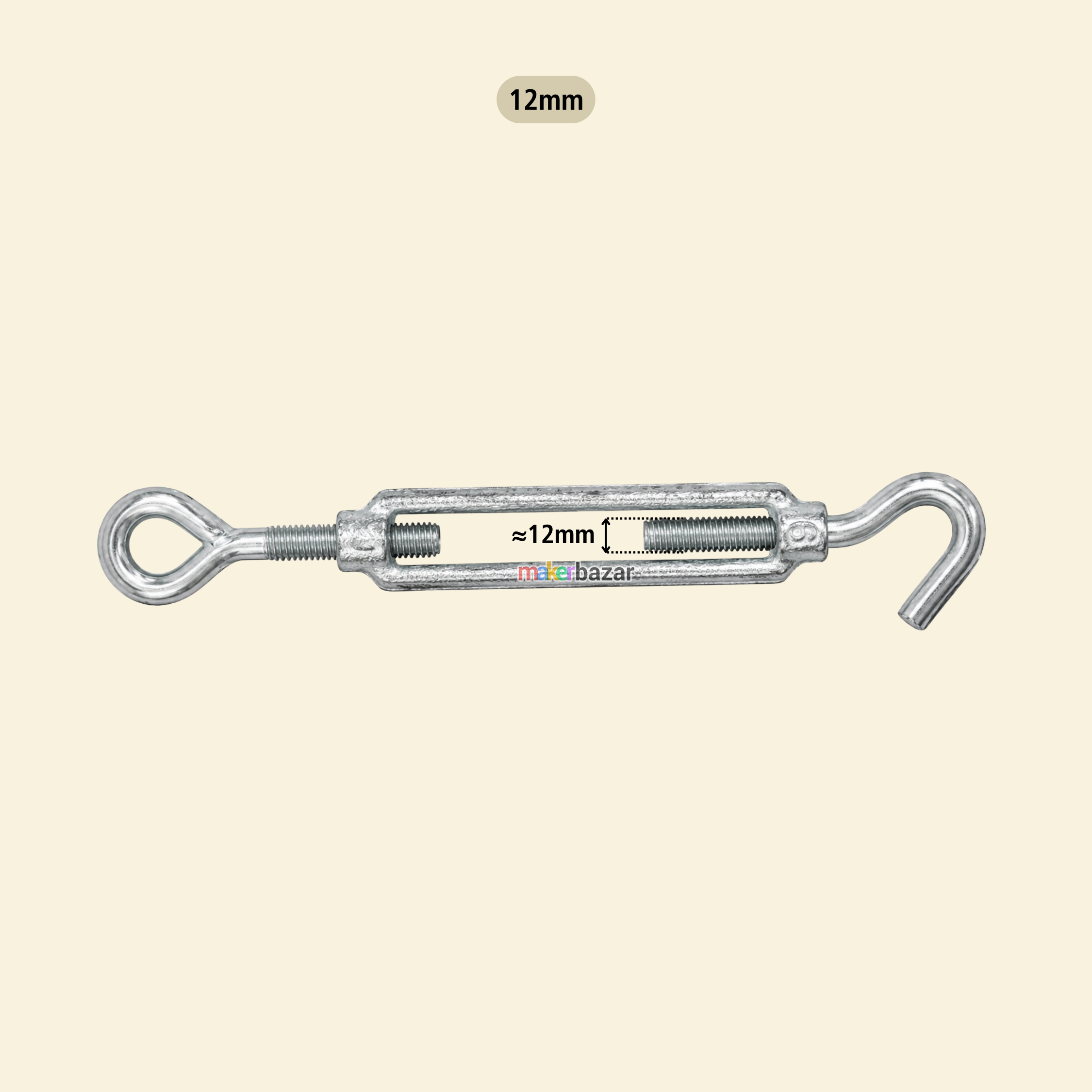 GI Hook & Eye Turnbuckle Hook Wire Rope Tensioner
