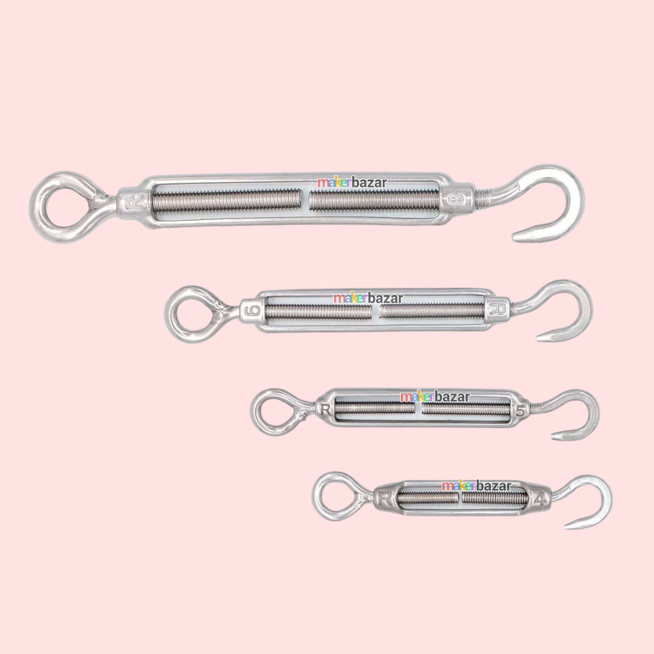 GI Hook & Eye Turnbuckle Hook Wire Rope Tensioner