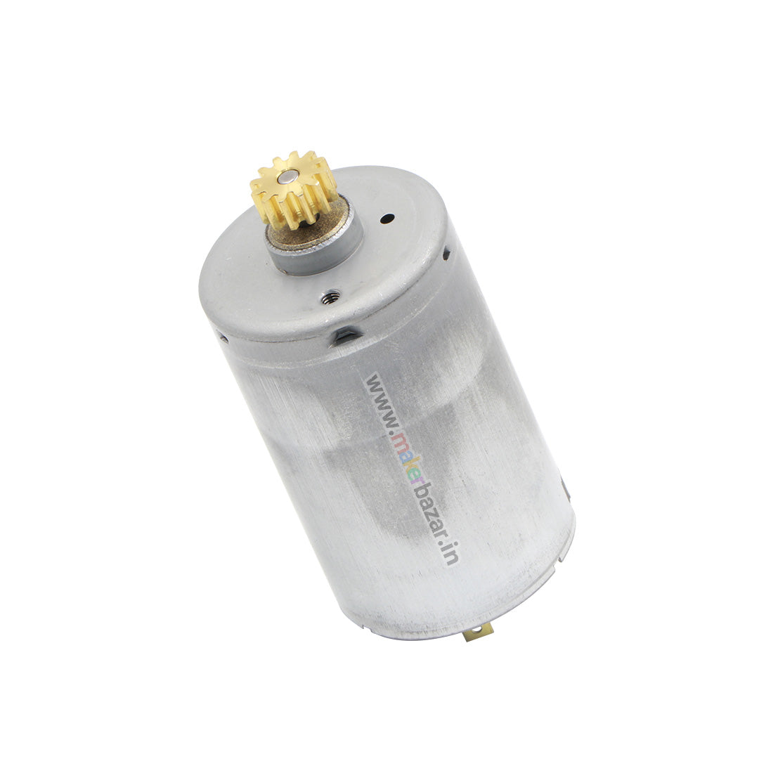 6-24V DC Brush Motor Round 35.7x75.3mm with 12 Teeth Copper Gear
