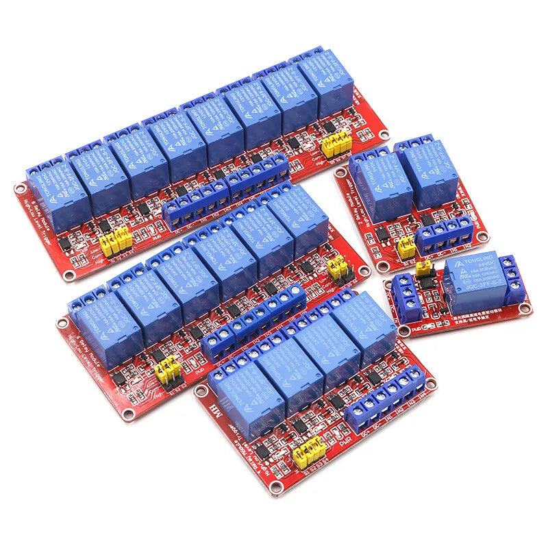 Red Relay Module Top Red Relay Board Module with High/Low Level Trigger Optocoupler