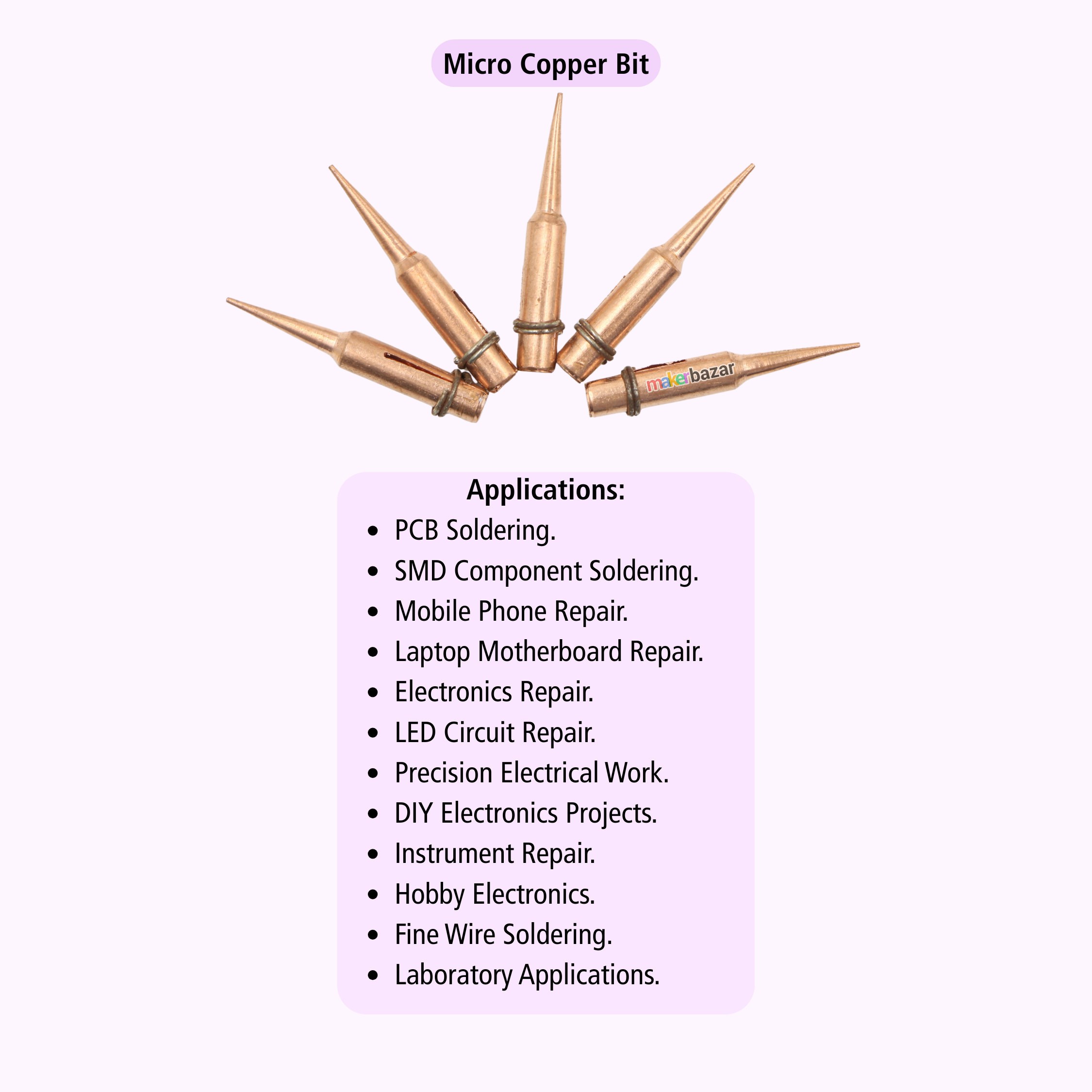 Micro Copper Soldering Iron Bits for Precision Soldering