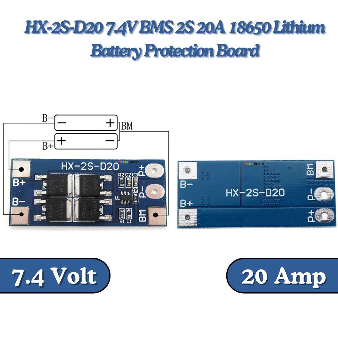 Buy 18650 Battery BMS Board with Safety Features | Makerbazar
