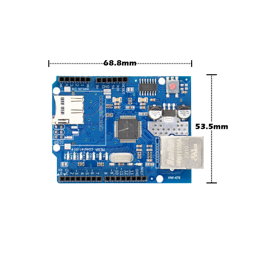 Ethernet W5100 Shield Network Expansion Board with Micro SD Card Slot